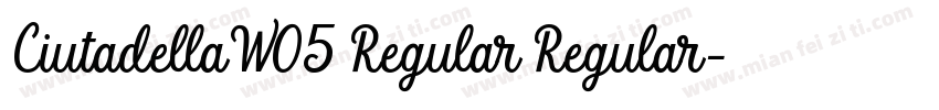 CiutadellaW05 Regular Regular字体转换